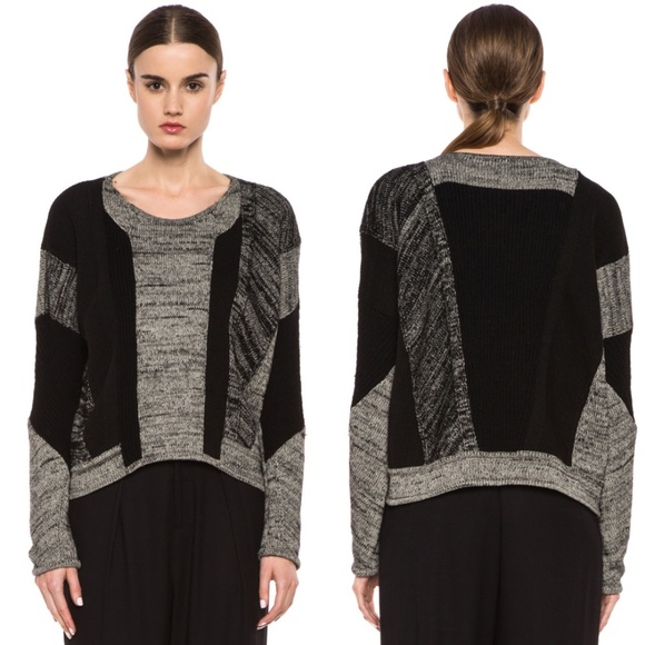 Helmut Lang Sweaters - Helmut Lang Blocked Melange Knit Sweater | Size S
